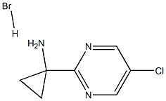 1-(5-氯嘧啶-2-基)环丙胺氢溴酸盐 结构式