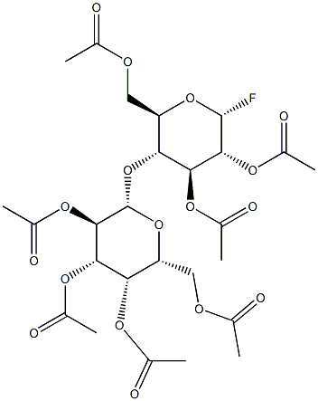 ALPHA-乳糖基氟化物七乙酸酯 结构式