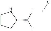 (2S)-2-(difluoromethyl)pyrrolidine hydrochloride 结构式