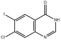 7-氯-6-碘喹唑啉-4(3H)-酮 结构式