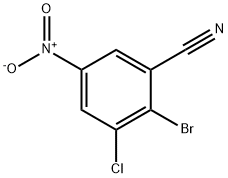 2-溴-3-氯-5-硝基苄腈 结构式