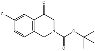 6- 氯-4 - 氧代-3,4 - 二氢-1H-异喹啉-2 - 羧酸叔丁基酯 结构式