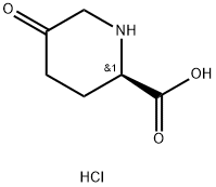 (2R)-5-氧代哌啶-2-羧酸盐酸盐 结构式