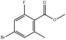 4-溴-2-氟-6-甲基苯甲酸甲酯 结构式