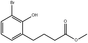 METHYL 4-(3-BROMO-2-HYDROXYPHENYL)BUTANOATE 结构式