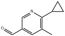 2-环丙基-3-甲基吡啶-5-甲醛 结构式