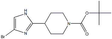 tert-butyl 4-(4-bromo-1H-imidazol-2-yl)piperidine-1-carboxylate 结构式
