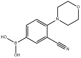 3-氰基-4-(吗啉-4-基)苯基]硼酸 结构式