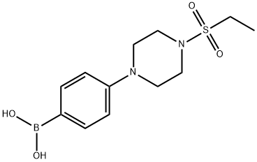 {4-[4-(乙磺酰)哌嗪-1-基]苯基}硼酸 结构式