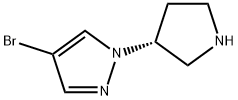 (R)-4-溴-1-(3-吡咯烷基)-1H-吡唑 结构式