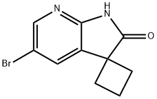 5'-bromo-1',2'-dihydrospiro[cyclobutane-1,3'-pyrrolo[2,3-b]pyridine]-2'-one 结构式