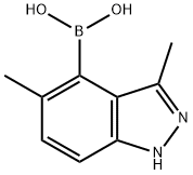 B-(3,5-dimethyl-1H-indazol-4-yl)boronic acid 结构式