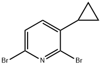 2,6-dibromo-3-cyclopropylPyridine 结构式