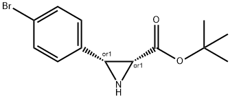 cis-tert-Butyl 3-(4-bromophenyl)aziridine-2-carboxylate 结构式