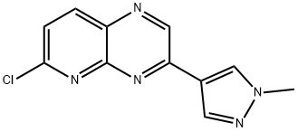 6-chloro-3-(1-methyl-1H-pyrazol-4-yl)pyrido[2,3-b]pyrazine 结构式