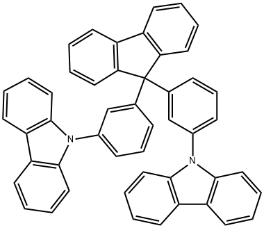 9,9'-((9H-芴-9,9-苯基)BIS(3,1-苯基))BIS(9H-咔唑) 结构式