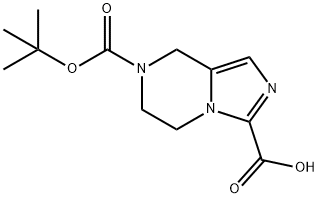 5,6-dihydro-imidazo[1,5-a]pyrazine-3,7(8H)-dicarboxylic acid 7-(1,1-dimethylethyl) ester 结构式