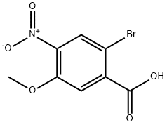 2-溴-5-甲氧基-4-硝基苯甲酸 结构式