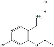 (6-氯-4-乙氧基吡啶-3-基)甲胺盐酸盐 结构式