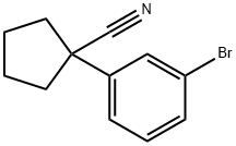 1-(3-溴苯基)环戊烷甲腈 结构式