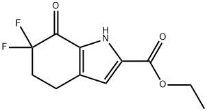 ethyl 6,6-difluoro-7-oxo-4,5,6,7-tetrahydro-1H-indole-2-carboxylate 结构式