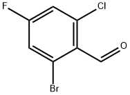 2-溴-6-氯-4-氟苯甲醛 结构式