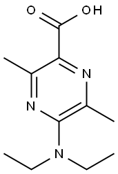 5-(Diethylamino)-3,6-dimethyl-2-pyrazinecarboxylic acid 结构式