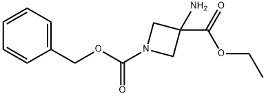 1-benzyl 3-ethyl 3-aminoazetidine-1,3-dicarboxylate 结构式