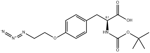 N-Boc-O-(2-azidoethyl)-L-tyrosine 结构式