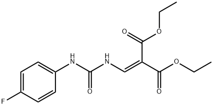 2-[3-(4-fluorophenyl)ureidomethylene]malonic acid diethyl ester 结构式