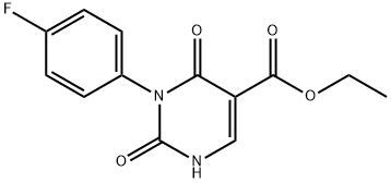 3-(4-FLUOROPHENYL)-2,4-DIOXO-1,2,3,4-TETRAHYDROPYRIMIDINE-5-CARBOXYLIC ACID ETHYL ESTER 结构式