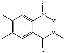 4-氟-5-甲基-2-硝基苯甲酸甲酯 结构式