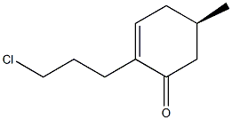 (R)-2-(3-chloropropyl)-5-methylcyclohex-2-enone 结构式