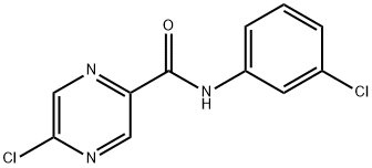 5-Chloro-N-(3-chlorophenyl)pyrazine-2-carboxamide 结构式