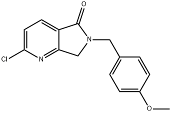 2-氯-6-(4-甲氧苄基)-6,7-二氢吡咯并[3,4-B]吡啶-5-酮 结构式