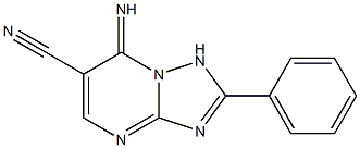 7-imino-2-phenyl-1,7-dihydro-[1,2,4]triazolo[1,5-a]pyrimidine-6-carbonitrile 结构式