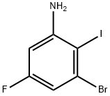 3-溴-5-氟-2-碘苯胺 结构式