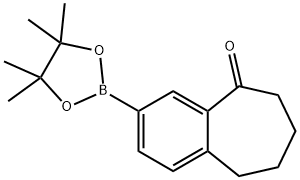 9-氧代-6,7,8,9-四氢-5H-苯并环庚烯-2-硼酸频哪醇酯 结构式