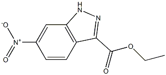 6-硝基-1H-吲唑-3-羧酸乙酯 结构式