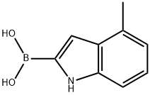 4-甲基吲哚-2-硼酸 结构式