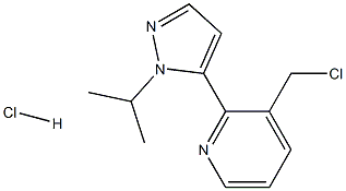 3-(氯甲基)-2-(1-异丙基-1H-吡唑-5-基)吡啶盐酸盐 结构式