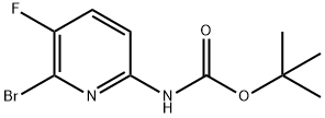 (6-溴-5-氟吡啶-2-基)氨基甲酸叔丁酯 结构式