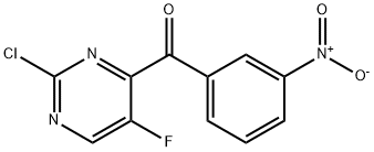 (2-氯-5-(氟)嘧啶-4-基)(3-硝基苯基)甲酮 结构式