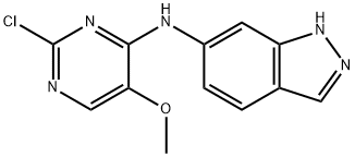 N-(2-Chloro-5-methoxypyrimidin-4-yl)-1H-indazol-6-amine 结构式