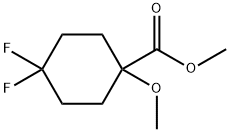 4,4-二氟-1-甲氧基环己烷羧酸甲酯 结构式