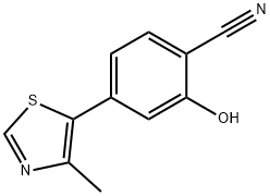 2-HYDROXY-4-(4-METHYLTHIAZOL-5-YL)BENZONITRILE 结构式