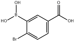 2-溴-5-羧基苯硼酸 结构式