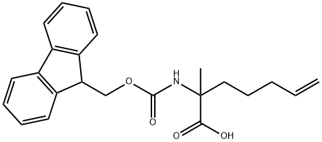 FMOC-2-氨基-2-甲基-6-庚烯酸 结构式