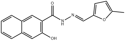 3-hydroxy-N'-[(5-methyl-2-furyl)methylene]-2-naphthohydrazide 结构式