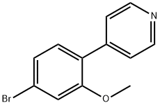 4-(4-溴-2-甲氧基苯基)-吡啶 结构式